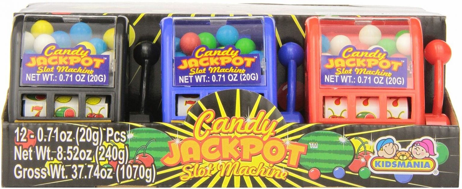 Kidsmania Candy Jackpot Slot Machine Candy Dispenser, 20g/0.7oz., (12ct